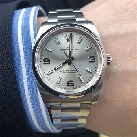 rolex op 34 silver|rolex oyster perpetual 34 ziffer.